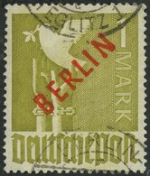 BERLIN 33 O, 1949, 1 M. Rotaufdruck, Leichte Knitterspuren Sonst Pracht, Gepr. Schlegel, Mi. 550.- - Altri & Non Classificati