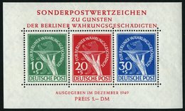 BERLIN Bl. 1 **, 1949, Block Währungsgeschädigte, Pracht, Mi. 950.- - Andere & Zonder Classificatie