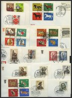 JAHRGÄNGE 299-378 BRIEF, 1967-70, 4 Komplette Jahrgänge Auf FDC`s, Pracht - Other & Unclassified