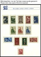 SAMMLUNGEN, LOTS **, 1947-59, Bis Auf Urdruck, Blocks Und Dienstmarken Postfrisch Komplett, Prachterhaltung, Mi. 1340.- - Other & Unclassified