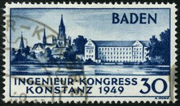 BADEN 46I O, 1949, 30 Pf. Konstanz I, Sonderstempel, Pracht, Mi. 85.- - Autres & Non Classés