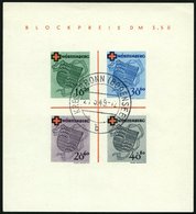 WÜRTTEMBERG Bl. 1 O, 1949, Block Rotes Kreuz, Pracht, Gepr. Schlegel, Mi. 1800.- - Autres & Non Classés