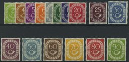 BUNDESREPUBLIK 123-38 **, 1951, Posthorn, Postfrischer Prachtsatz In Einwandfreier Zähnung, Mi. 2200.- - Usati