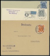 BUNDESREPUBLIK 126,127,132 BRIEF, 1954, 6, 8 Und 30 Pf. Posthorn, Je Als Einzelfrankatur, Pracht - Oblitérés
