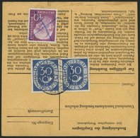 BUNDESREPUBLIK 132 Paar BRIEF, 1954, 30 Pf. Posthorn Im Waagerechten Paar Rückseitig Mit 110 Pf. Zusatzfrankatur Auf Pak - Used Stamps