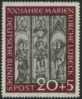 BUNDESREPUBLIK 140 **, 1951, 20 Pf. Marienkirche, Pracht, Mi. (110.-) - Usati