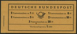 MARKENHEFTCHEN MH 4YII **, 1960, Markenheftchen Heuss Lieg. Wz., Type II, Pracht, Mi. 90.- - Autres & Non Classés