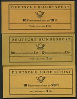 MARKENHEFTCHEN MH 7-9 **, 1961-63, 3 Markenheftchen, Pracht, Mi. 110.- - Otros & Sin Clasificación