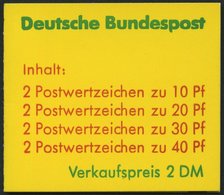 MARKENHEFTCHEN MH 20b **, 1974, Markenheftchen Unfallverhütung, 2. Deckelseite: Telefonansagedienste, Pracht, Mi. 65.- - Sonstige & Ohne Zuordnung