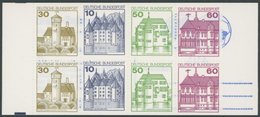 MARKENHEFTCHEN Mh 23 **, 1980, Burgen Und Schlösser Mit Klischee-Verschiebung, Druck Der 10 Pf.-Marke Nach Oben Verschob - Altri & Non Classificati