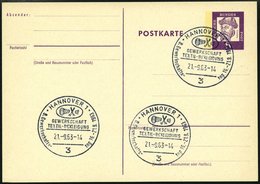 GANZSACHEN P 73 BRIEF, 1962, 8 Pf. Gutenberg, Postkarte In Grotesk-Schrift, Leer Gestempelt Mit Sonderstempel HANNOVER 8 - Colecciones