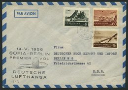 DEUTSCHE LUFTHANSA 14.5.1956, LH-Erstflug SOFIA-BERLIN Mit Bulgarischer Frankatur, Pracht - Usados