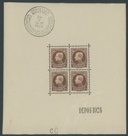 BELGIEN 186KB **, 1924, 5 Fr. Internationale Briefmarkenausstellung Im Kleinbogen (4), Pracht, Mi. 420.- - Other & Unclassified