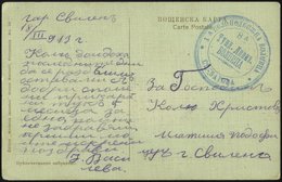 BULGARIEN 1913, Feldpost-Ansichtskarte Mit Blauem Truppenstempel Des 1. Fahrenden Krankenhauses Der 8. Division ST. ZAGO - Altri & Non Classificati