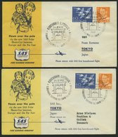 ERSTFLÜGE 1957-76, 4 Verschiedene SAS-Flugpostbelege, Pracht - Altri & Non Classificati