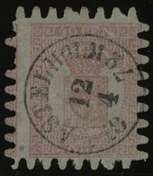 FINNLAND 9Cx O, 1866, 40 P. Rosakarmin Mit Plattenfehler Punkt Hinter PEN (Facit V8), Seltener K1 KASTELHOLM (R5), 11/2  - Altri & Non Classificati