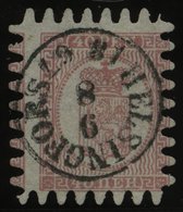 FINNLAND 9Cx O, 1866, 40 P. Rosakarmin, K1 HELSINGFORS, Alle Zungen, Pracht - Andere & Zonder Classificatie