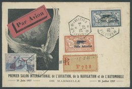 FRANKREICH 220/1 BRIEF, 1927, Flug- Und Navigationsausstellung Auf Sonderumschlag Mit Sonderstempel Und Gouveneur-Vignet - Sonstige & Ohne Zuordnung