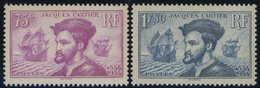 FRANKREICH 292/3 **, 1934, Jacques Cartier, Postfrisch, Pracht, Mi. 150.- - Other & Unclassified