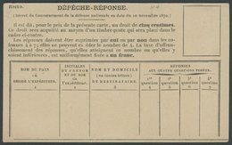 FRANKREICH 1870/1, Ballon Monte-Antwortkarte DÉPECHE-RÉPONSE Für Brieftauben-Nachrichten Ins Belagerte Paris, Pracht - Otros & Sin Clasificación