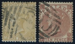 GROSSBRITANNIEN 31/2 O, 1867, 9 P. Gelbbraun Und 10 P. Rotbraun, 2 Werte Feinst, Mi. 360.- - Other & Unclassified