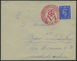 GROSSBRITANNIEN 1944, 21/2 P. Blau Auf Brief Mit Tschechischem Feldpoststempel Nr. 24, Pracht - Usati