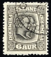 ISLAND 80 O, 1918, 6 A. Doppelportrait, Rauhe Zähnung, Pracht, Mi. 110.- - Sonstige & Ohne Zuordnung