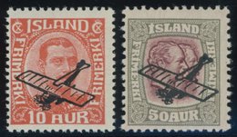 ISLAND 122/3 **, 1928/9, Flugpost, Postfrisch, Pracht, Mi. 150.- - Other & Unclassified