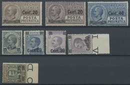 ITALIEN 214-21 **, 1925, Rohrpostmarken Und König Emanuel III, 2 Postfrische Prachtsätze, Mi. 76.- - Sin Clasificación