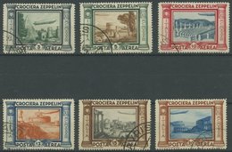 ITALIEN 439-44 O, 1933, Graf Zeppelin, Eckstempel, Prachtsatz - Non Classés