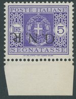 MILITÄRPOST-G.N.R. 54K **, 1934, 5 L. Violett Mit Kopfstehendem Aufdruck, Unterrandstück, Gummi Kleine Gebräunte Stellen - Zonder Classificatie