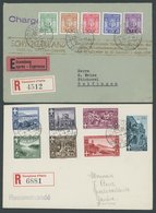 GEMEINDE CAMPIONE 1-5B,6-12 BRIEF, 1944, Freimarken Auf 2 Einschreibbriefen In Die Schweiz, Pracht - Non Classificati