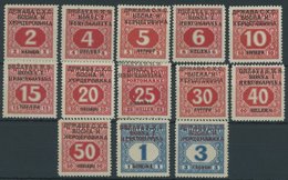 PORTOMARKEN P 1-13 **, 1918, Portomarken Von Österreich, Postfrischer Prachtsatz - Segnatasse