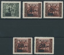SLOWENIEN P 2,4-7 **, Portomarken: 1945, 1 L. Und 4 - 20 L. Porto, 5 Postfrische Prachtwerte, Mi. 73.- - Slovenië