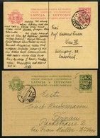 LETTLAND P 6/7 BRIEF, 1929, 10 Und 20 S. Landeswappen, P7 Nach Wien, 2 Prachtkarten - Letonia