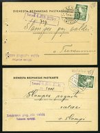 LETTLAND DP BRIEF, 1935, Portofreie Dienstpostkarten, Druckereivermerke: Riga Nr. 32a Und Riga Nr. 1223 (!), Frankiert M - Letland