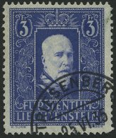 LIECHTENSTEIN 141I O, 1933, 3 Fr. Fürst Franz I, Pracht, Fotoattest Marxer, Mi. 280.- - Other & Unclassified