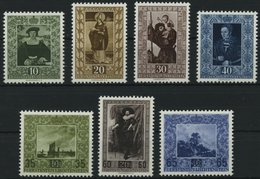 LIECHTENSTEIN 311-14,326-28 **, 1953/4, 4. Und 5. Gemäldeserie, 2 Prachtsätze, Mi. 200.- - Other & Unclassified