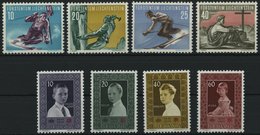 LIECHTENSTEIN 334-37,338-41 **, 1955, Sport Und Rotes Kreuz, 2 Prachtsätze, Mi. 104.- - Sonstige & Ohne Zuordnung