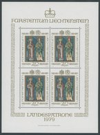 LIECHTENSTEIN 734KB **, 1979, 20 Fr. Landespatrone Im Kleinbogen, Postfrisch, Pracht, Mi. 105.- - Autres & Non Classés