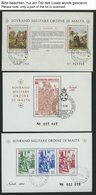 MALTA Bl. O, 1979-85, 7 Verschiedene Blocks Malta Exil-Regierung Mit Sonderstempeln, Pracht - Malte