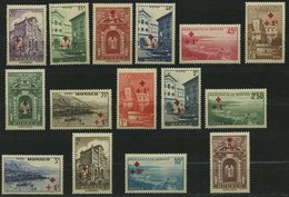 MONACO 205-19 *, 1940, Rotes Kreuz, Falzreste, Prachtsatz - Autres & Non Classés