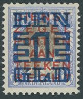 NIEDERLANDE 137A **, 1923, 1 G. Auf 171/2 C. Ultramarin/blau, Gezähnt K 121/2, Normale Zähnung, Postfrisch, Pracht, Mi.  - Other & Unclassified