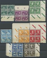 NIEDERLANDE 205-12 VB O, 1928, Olympische Sommerspiele In Gestempelten Viererblocks, Prachtsatz - Sonstige & Ohne Zuordnung