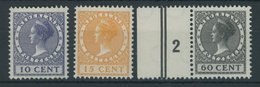 NIEDERLANDE 222-24A **, 1934, Königin Wilhelmina, Gezähnt K 121/2, Postfrischer Prachtsatz, Mi. 110.- - Autres & Non Classés