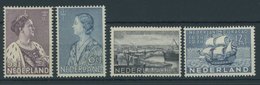 NIEDERLANDE 272-75 *, 1934, Nationales Crisis-Kommitee Und 300 Jahre Zugehörigkeit Curaçaos, Falzrest, 2 Prachtsätze - Autres & Non Classés