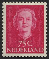 NIEDERLANDE 582 **, 1951, 75 C. Rot, Pracht, Mi. 110.- - Otros & Sin Clasificación