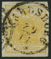 ÖSTERREICH 1Xa O, 1850, 1 Kr. Gelb, Handpapier, Type Ia, K1 KARLSBURG, Pracht - Otros & Sin Clasificación