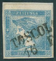 ÖSTERREICH BIS 1867 6I BrfStk, 1852, 0.6 Kr. Blau, Type Ib, L2 TOSCOL(ANO) Auf Knappem Briefstück, Pracht, Fotobefund Dr - Sonstige & Ohne Zuordnung