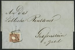 ÖSTERREICH 14II BRIEF, 1859, 10 Kr. Braun, Type II, Auf Brief Der österreichischen Versicherungsanstalt Mit R4 PRAG An D - Otros & Sin Clasificación